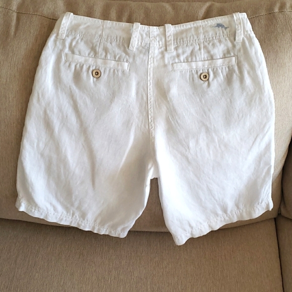 Tommy Bahama White Linen Shorts Size: 2 - Picture 5 of 6